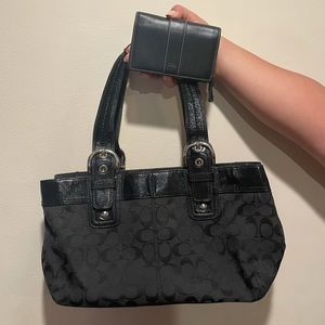 Coach bag with matching wallet